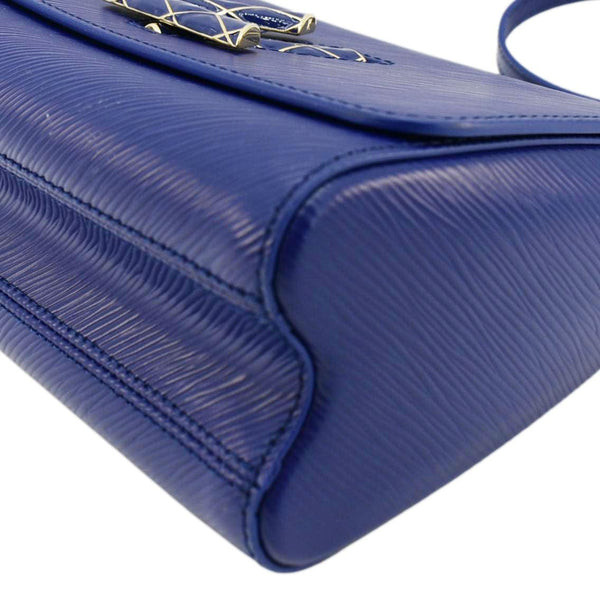 LOUIS VUITTON Twist MM Epi grained leather Shoulder Bag Dot Blue
