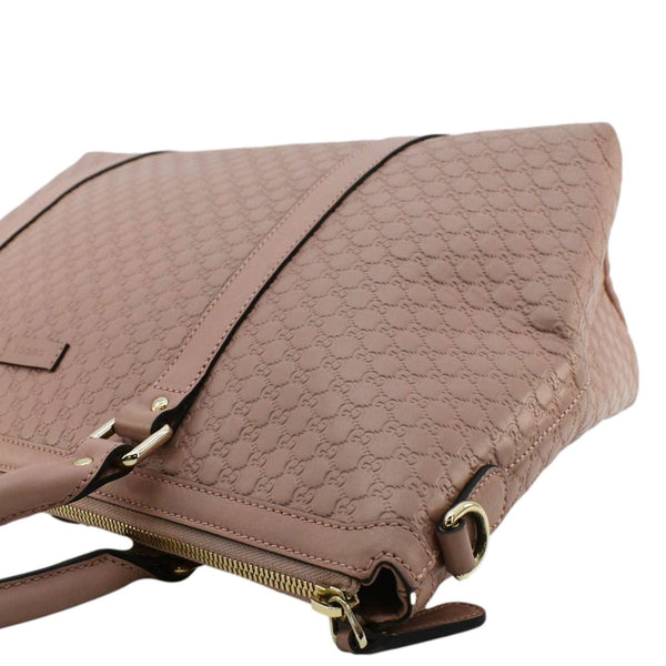 GUCCI Large Microguccissima Leather Tote Bag Dusty Pink 449655
