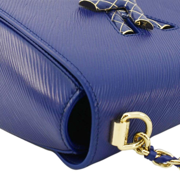 LOUIS VUITTON Twist MM Epi grained leather Shoulder Bag Dot Blue