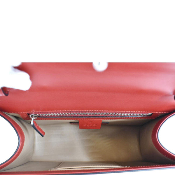 GUCCI Lilith Bamboo Leather Top Handle Shoulder Bag Red 453751