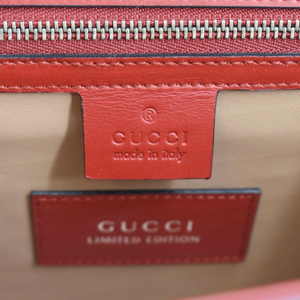GUCCI Lilith Bamboo Leather Top Handle Shoulder Bag Red 453751