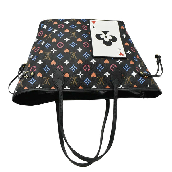 LOUIS VUITTON Game On Neverfull MM Monogram Canvas Tote Bag Black