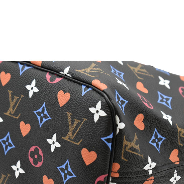LOUIS VUITTON Game On Neverfull MM Monogram Canvas Tote Bag Black
