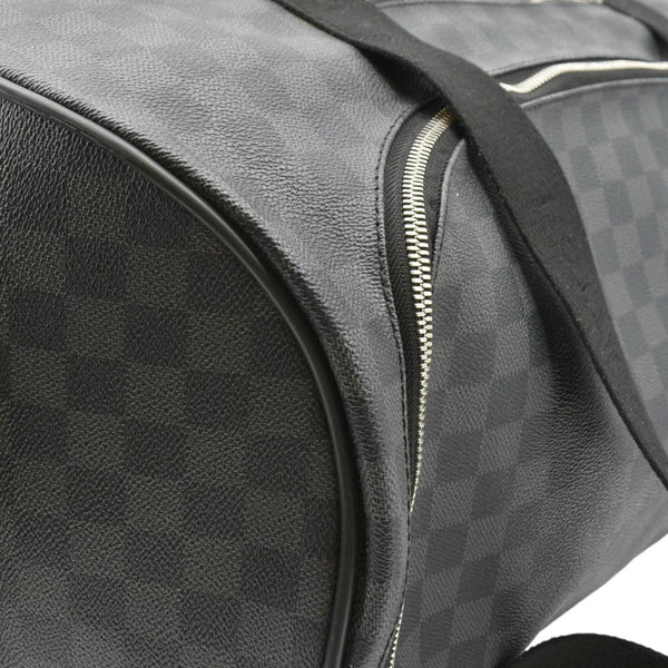 LOUIS VUITTON Damier Graphite Rolling Travel Bag Black upper left look
