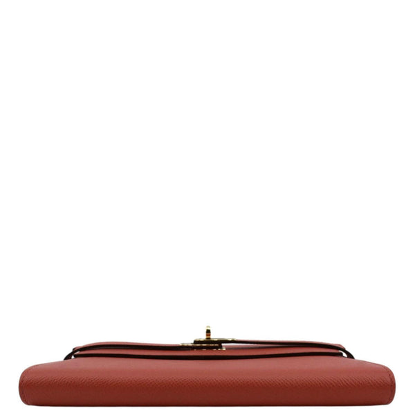 HERMES Kelly Epsom Leather Wallet Flamingo