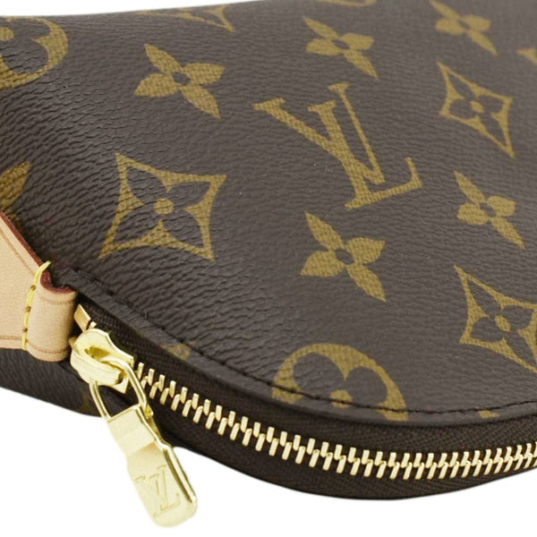 LOUIS VUITTON PM Monogram Canvas Cosmetic Pouch Brown