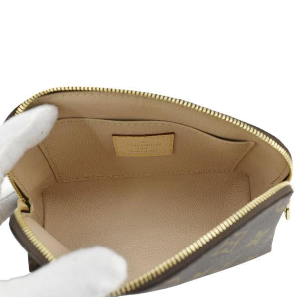 LOUIS VUITTON PM Monogram Canvas Cosmetic Pouch Brown