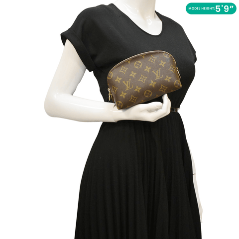 LOUIS VUITTON PM Monogram Canvas Cosmetic Pouch Brown