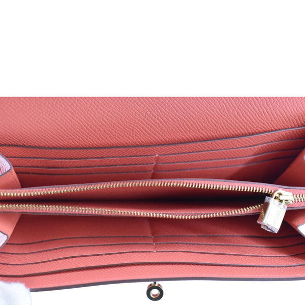 HERMES Kelly Epsom Leather Wallet Flamingo