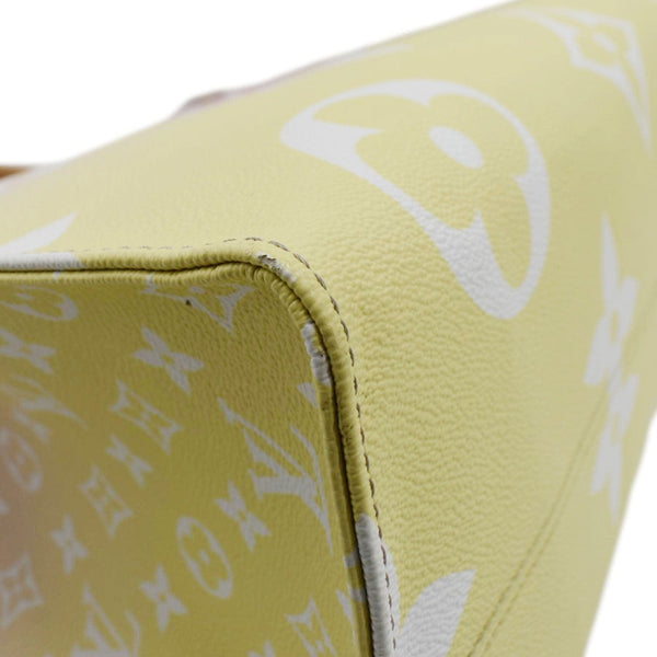 LOUIS VUITTON Monogram Tote Bag Pink lower left corner look