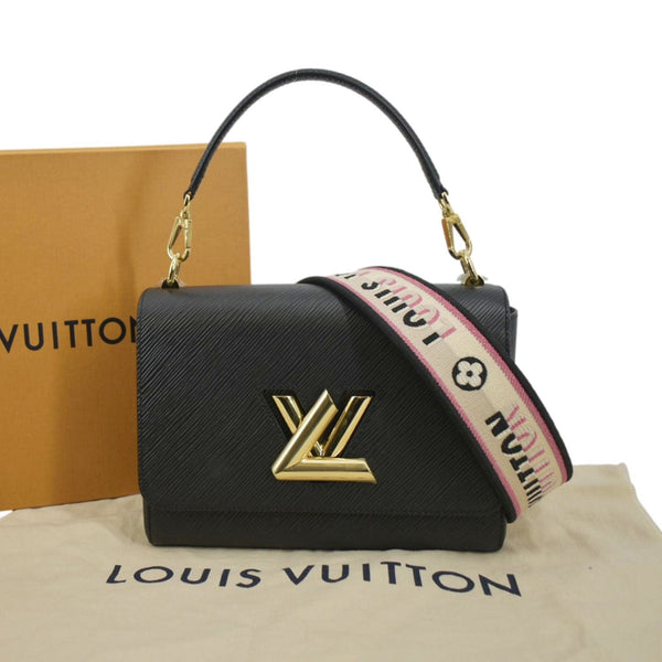 LOUIS VUITTON LV Twist MM Epi Leather Shoulder Bag Black