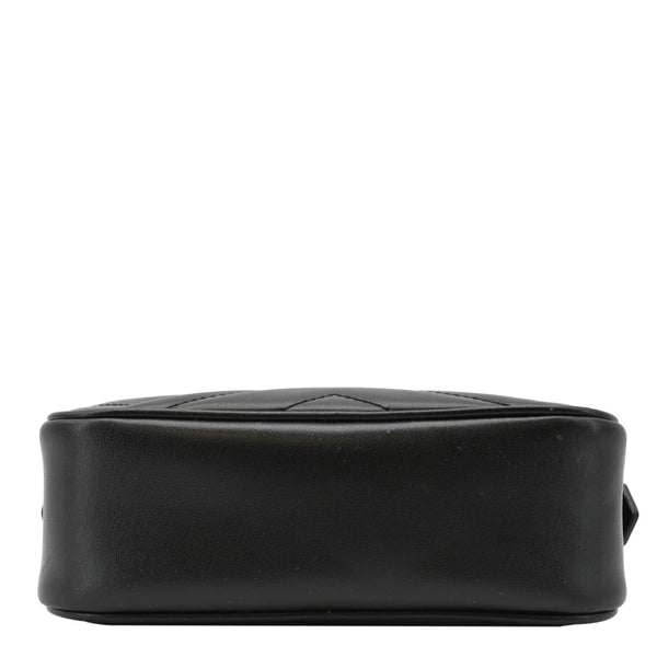 GUCCI GG Marmont Mini Calfskin Matelasse Crossbody Camera Bag Black 634785
