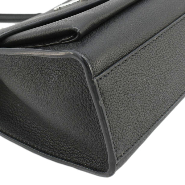 LOUIS VUITTON Mylockme Leather Chain Crossbody Bag Black