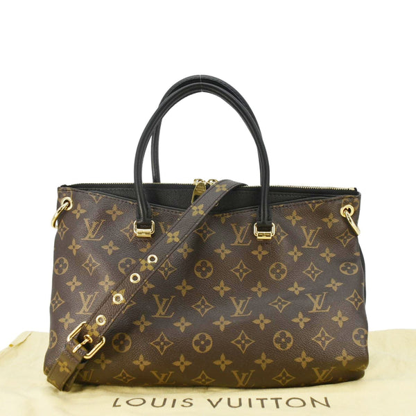 LOUIS VUITTON Pallas MM Monogram Canvas Shoulder Bag Brown