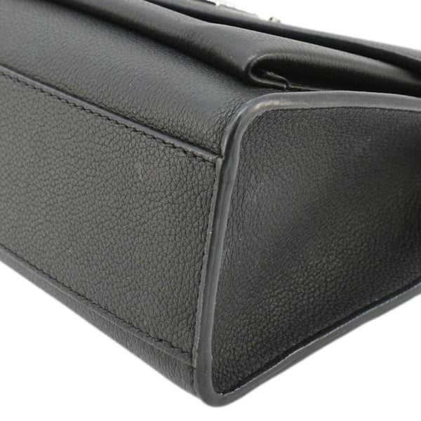 LOUIS VUITTON Mylockme Leather Chain Crossbody Bag Black