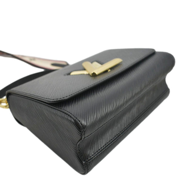 LOUIS VUITTON LV Twist MM Epi Leather Shoulder Bag Black