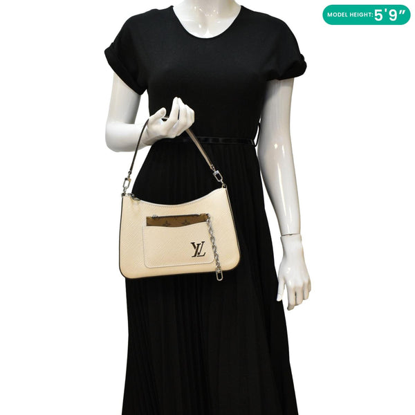 LOUIS VUITTON Marelle Epi Leather Shoulder Bag Beige