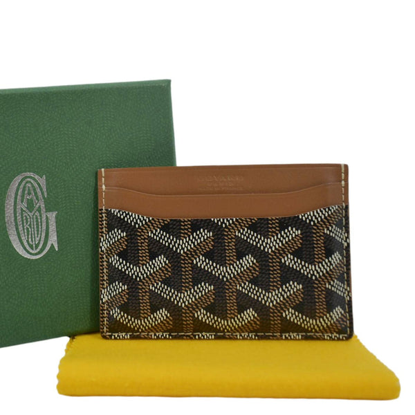 GOYARD Saint Sulpice Canvas Card Holder Tan