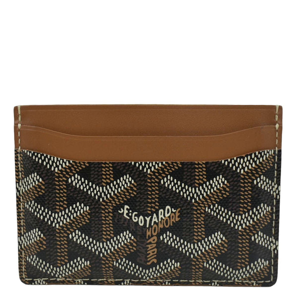 GOYARD Saint Sulpice Canvas Card Holder Tan