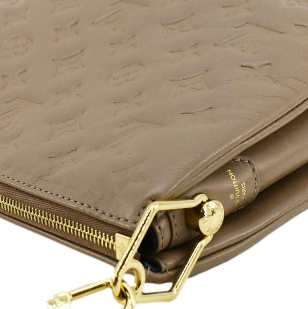 LOUIS VUITTON Coussin PM Monogram Embossed Leather Crossbody Bag Beige