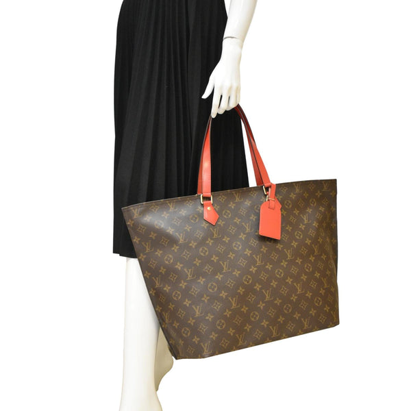 LOUIS VUITTON All-In MM Monogram Canvas Shoulder Bag Brown