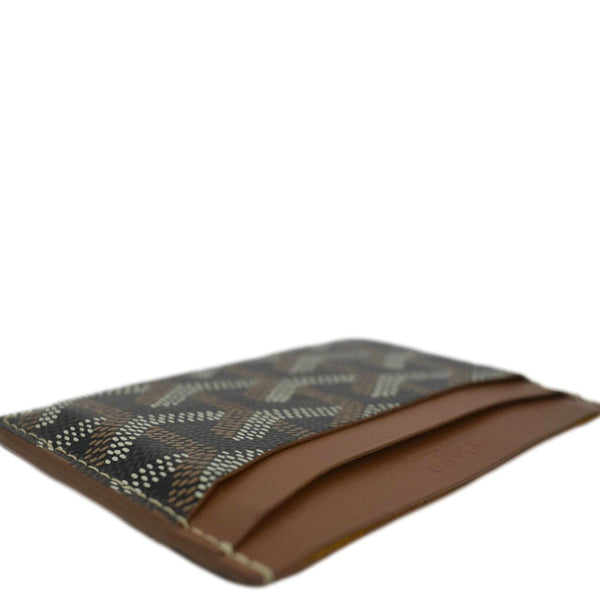 GOYARD Saint Sulpice Canvas Card Holder Tan