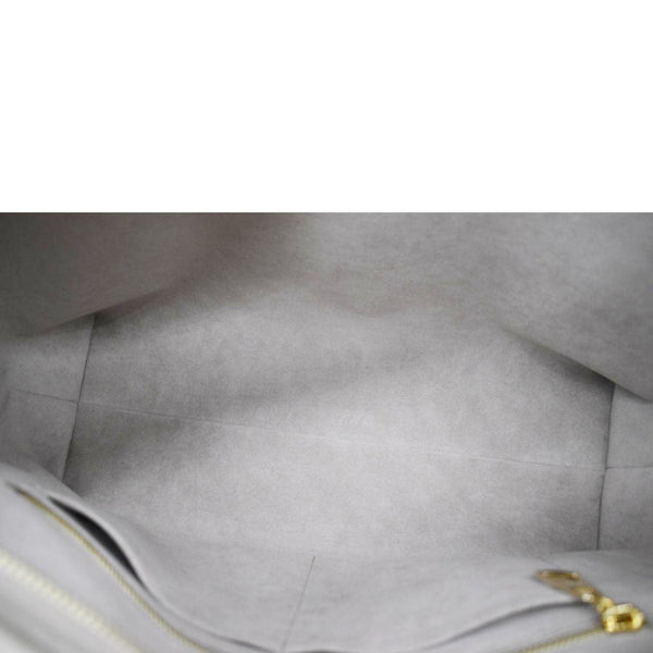 LOUIS VUITTON Carryall MM Monogram Empreinte Shoulder Bag Tourterelle Gray