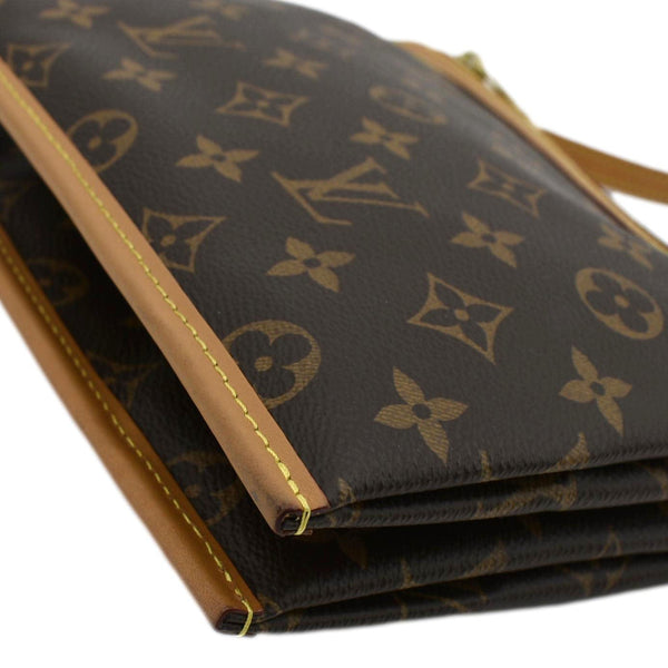 LOUIS VUITTON Saumur PM Monogram Canvas Crossbody Bag Brown
