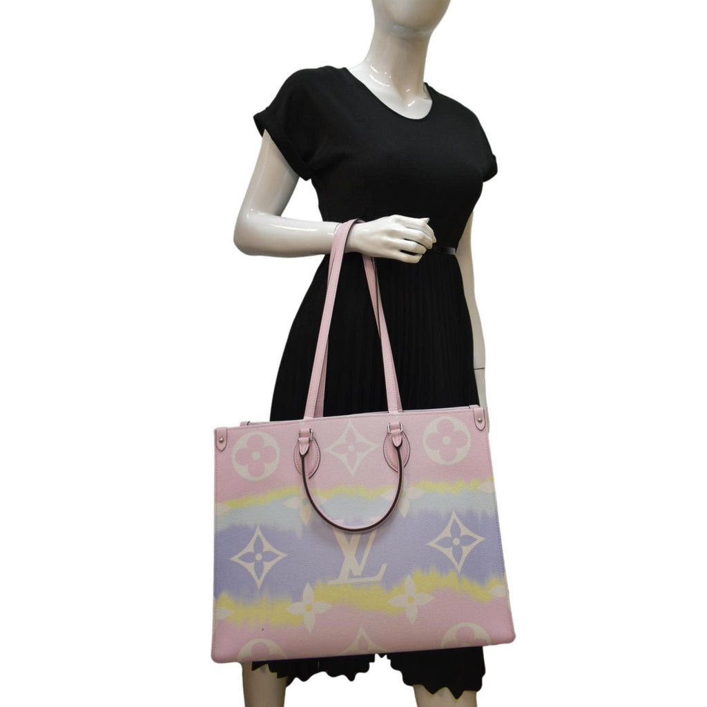 Lv Escale Onthego Mm Outlet (LOUIS VUITTON Escale Onthego GM Monogram  Shoulder Bag Pastel Pink)