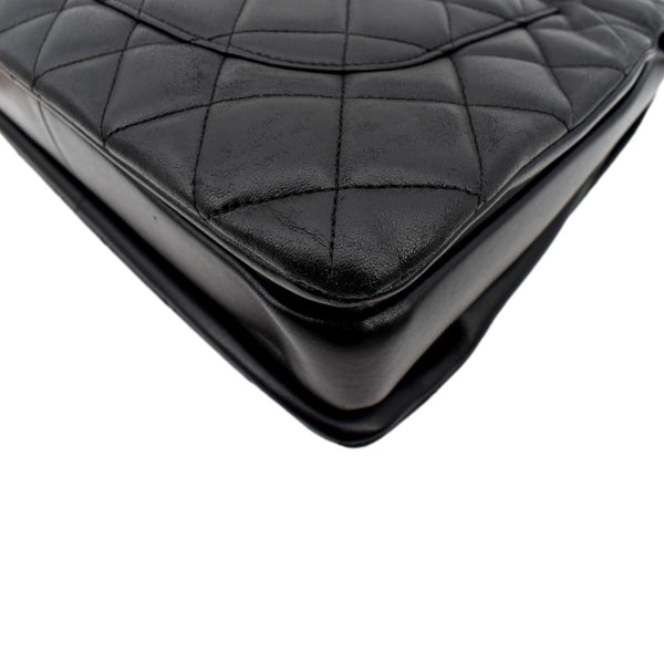 CHANEL Trendy CC Top Handle Flap Quilted Leather Shoulder Bag Black