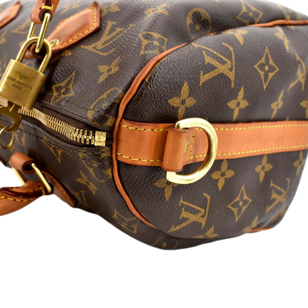 LOUIS VUITTON Speedy 25 Monogram Canvas Satchel Bag Brown