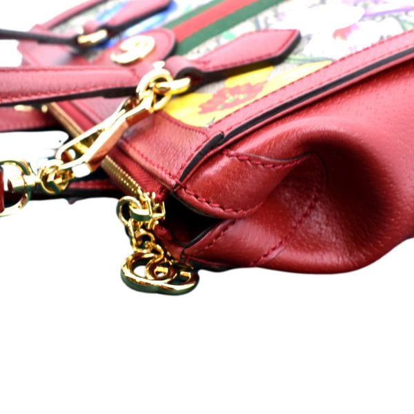 GUCCI Ophidia GG Flora Supreme Small Tote Bag Red 547551
