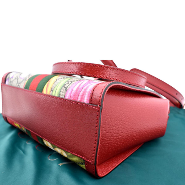 GUCCI Ophidia GG Flora Supreme Small Tote Bag Red 547551
