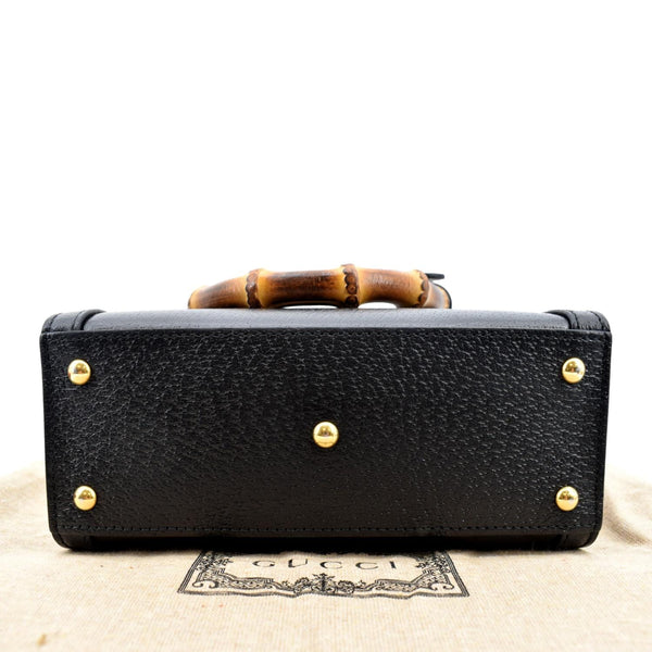 GUCCI Diana Bamboo Mini Leather Tote Bag in Black