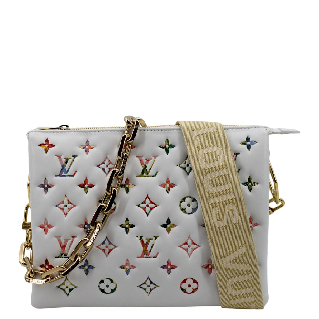 M20843 Louis Vuitton Monogram Embossed Puffy Coussin PM Handbag