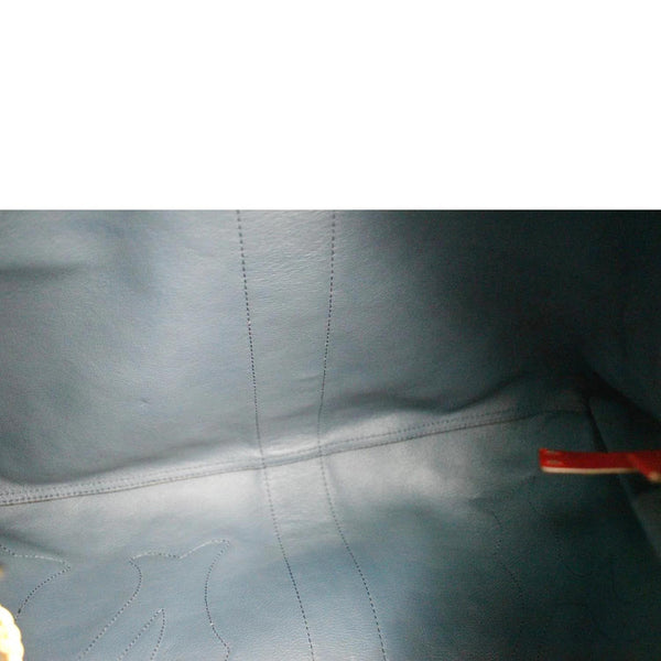 GUCCI Rajah Large Leather Tote Shoulder Bag Navy Blue 537219