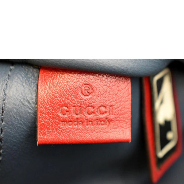 GUCCI Rajah Large Leather Tote Shoulder Bag Navy Blue 537219