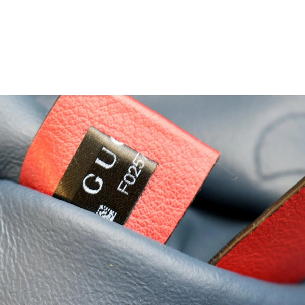 GUCCI Rajah Large Leather Tote Shoulder Bag Navy Blue 537219