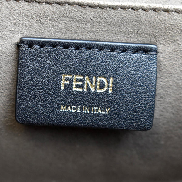 FENDI Kan I F Zucca Leather Shoulder Bag Tan