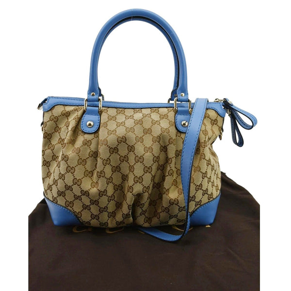 GUCCI Sukey GG Canvas Tote Shoulder Bag Beige 247902