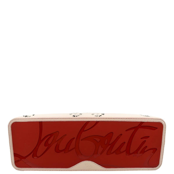 CHRISTIAN LOUBOUTIN Cabata Loubinthesky Calfskin Leather Tote Bag Beige