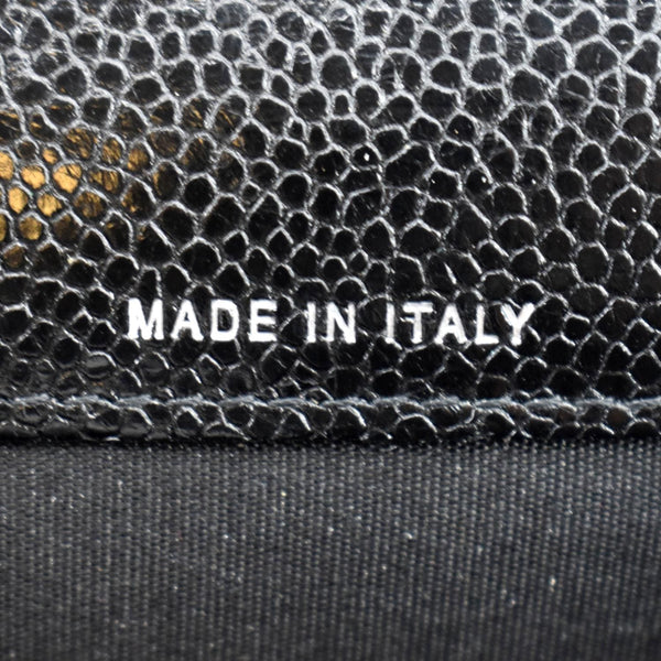 CHANEL CC Flap Caviar Leather Card Holder Black