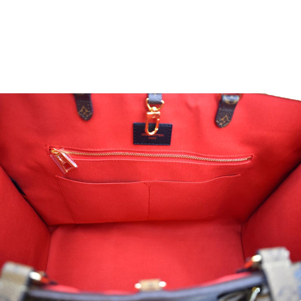 LOUIS VUITTON Onthego GM Giant Monogram Canvas Tote Shoulder Bag Brown