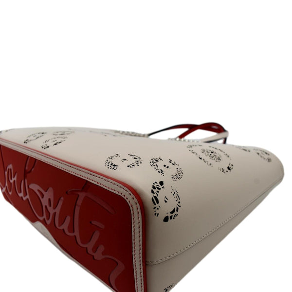 CHRISTIAN LOUBOUTIN Cabata Loubinthesky Calfskin Leather Tote Bag Beige