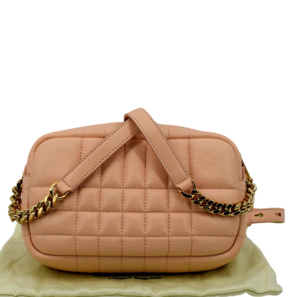 BURBERRY Lola Camera Mini Quilted Lambskin Leather Shoulder Bag Dusky Pink