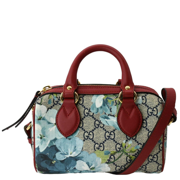 GUCCI Floral Blooms Small GG Supreme Monogram Boston Bag Beige 546314