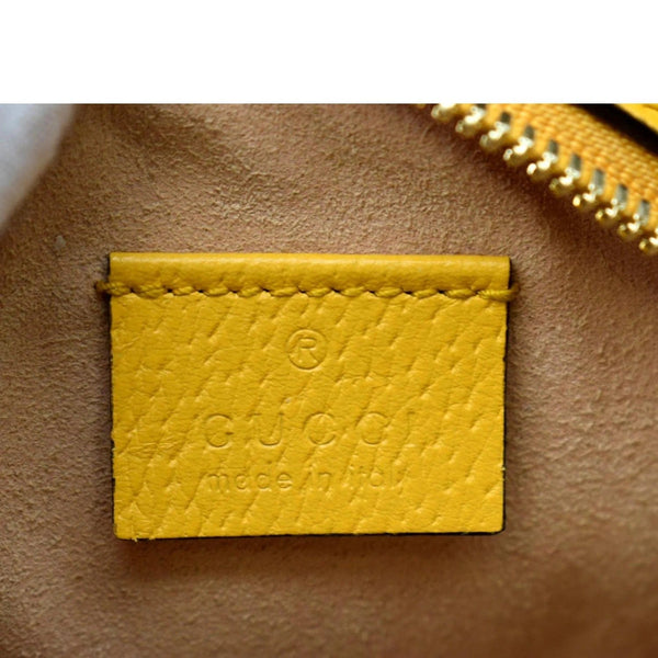 GUCCI Ophidia Mini Flora GG Round Supreme Monogram Web Crossbody Bag Yellow 550618