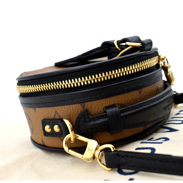 LOUIS VUITTON Boite Chapeau Mini Reverse Monogram Canvas Shoulder Bag Brown