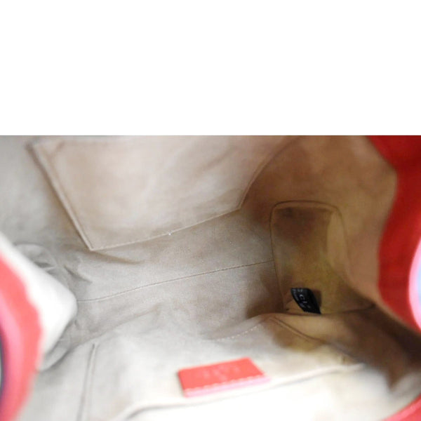 GUCCI Padlock GG Supreme Canvas Leather Backpack Red 498194