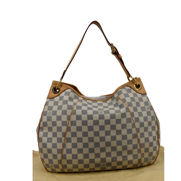 LOUIS VUITTON Galliera PM Damier Azur Shoulder Hobo Bag White